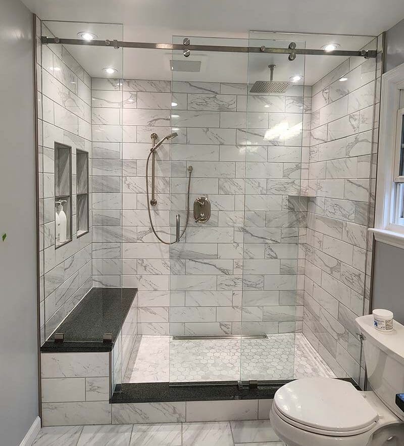 bathroom sliding door
