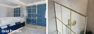 Grid Design Shower Door