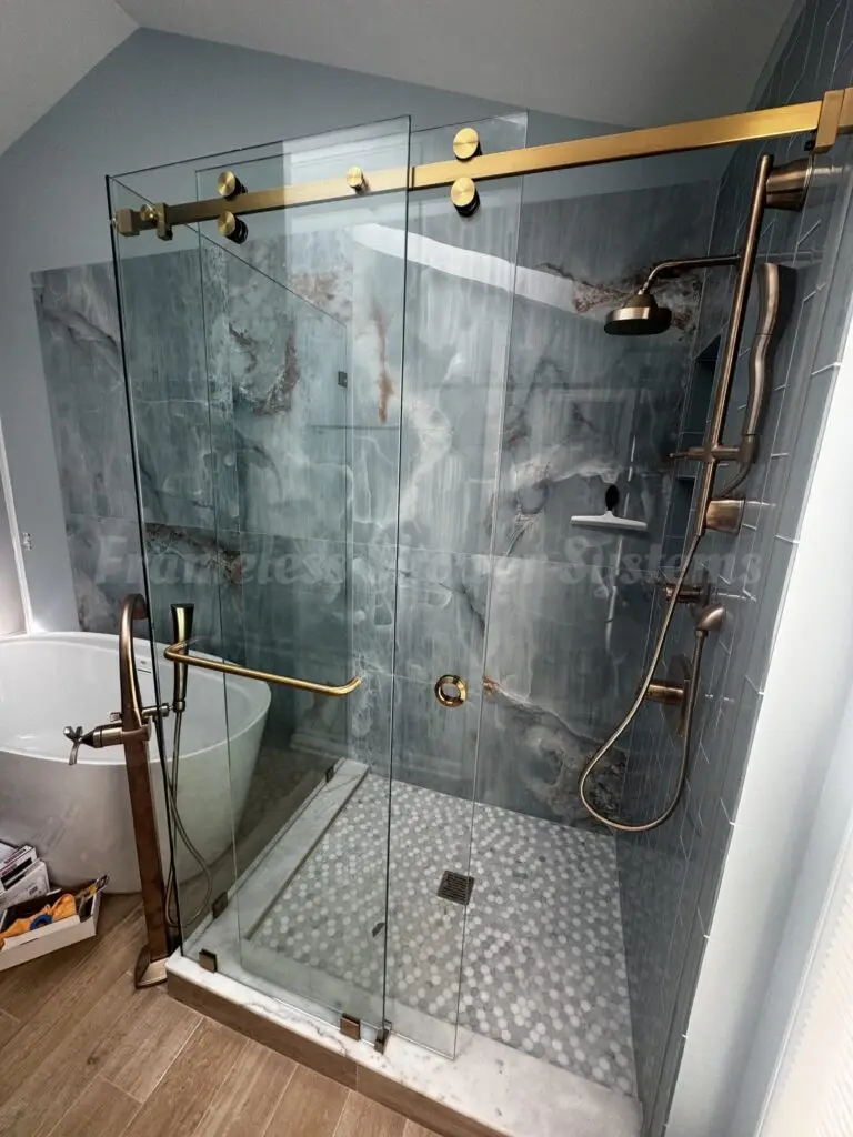 corner sliding shower door